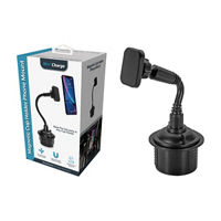 Max Charge Magnetic Cup Holder Phone Mount, Black