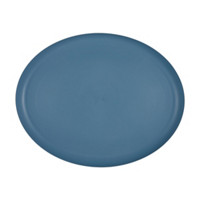 Oval Solid Matte Plate, Blue