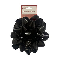 Holiday Style Decorative Bow, 6 in, Black