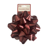 Holiday Style Decorative Bow, 6 in, Burgundy