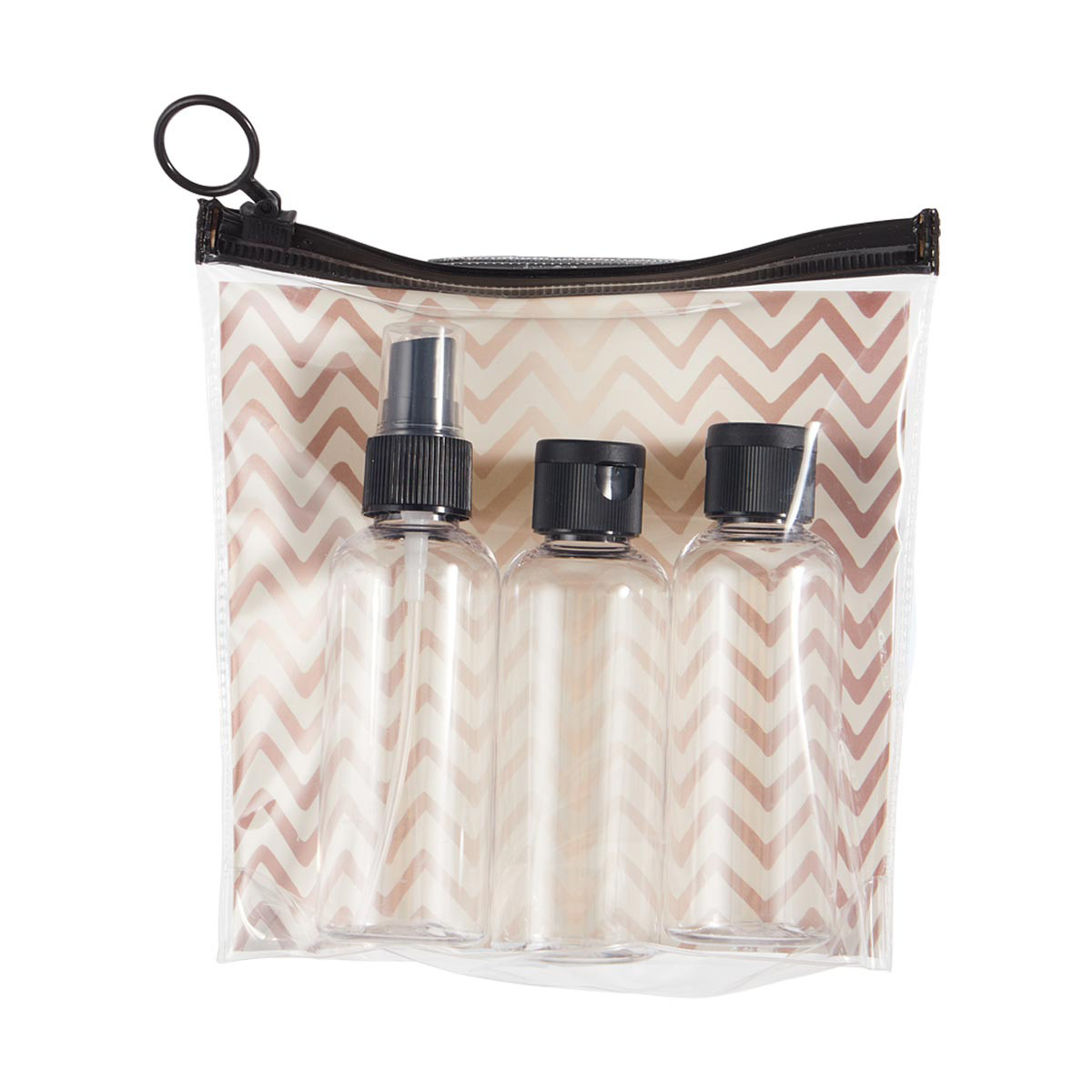 Toiletry Bag with Bottles, Black