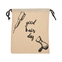 Canvas Travel Bag, 'Good Hair Day'