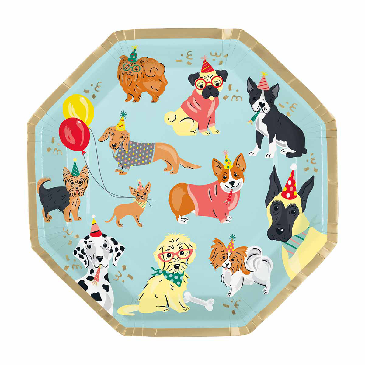 Dog birthday outlet plates