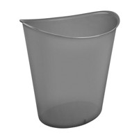 Sterilite Plastic Oval Wastebasket, Gray