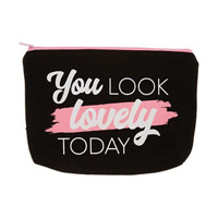 'You Look Lovely Today' Printed Canvas Pouch