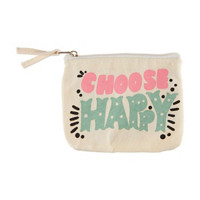 Happy Face Printed Coin Purse