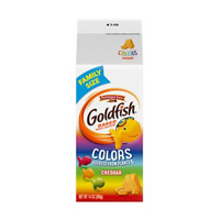 Goldfish Colors Cheddar Crackers, Snack Crackers, Family Size 14 oz. Carton