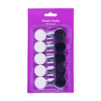 Round Plastic Hooks, 10 ct