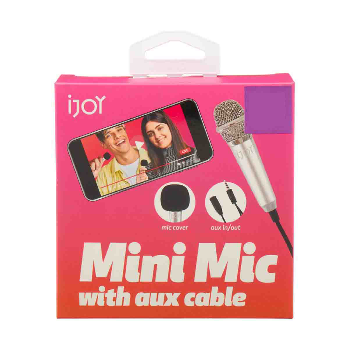 iJoy Hype Mini Mic with Aux Cable Cover