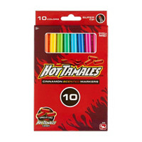 Hot Tamales Cinnamon Scented Markers, Super Tip, 10 Count