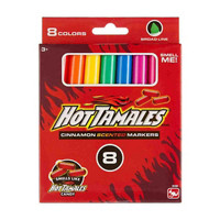 Hot Tamales Cinnamon Scented Broad Markers, 8 Count