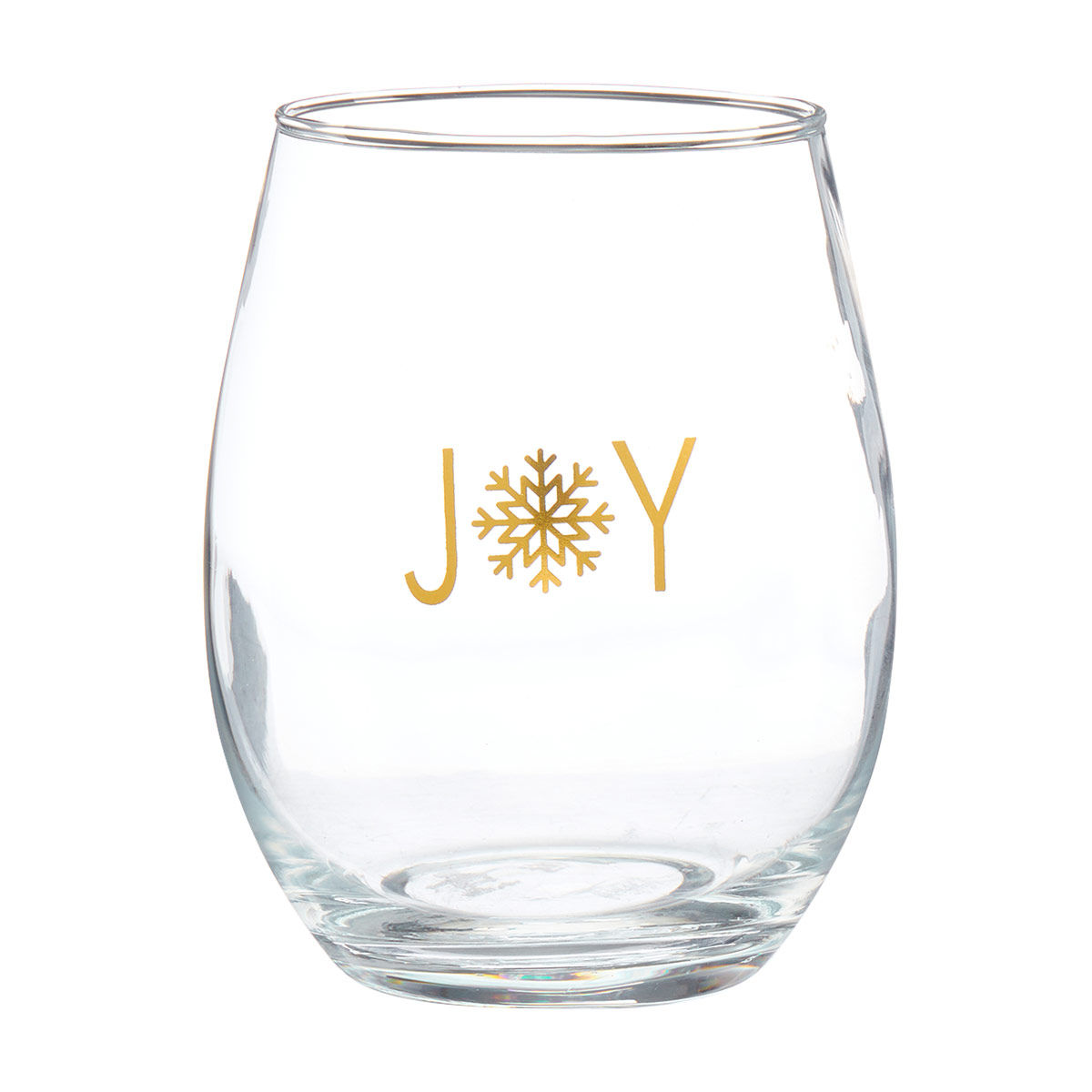 Stemless Wine Glass with 'Joy'