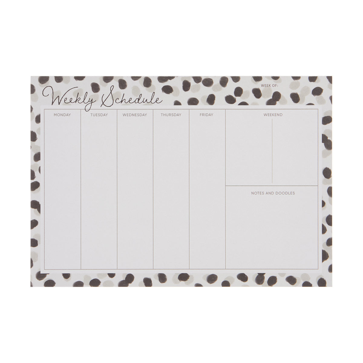 Weekly Schedule Notepad