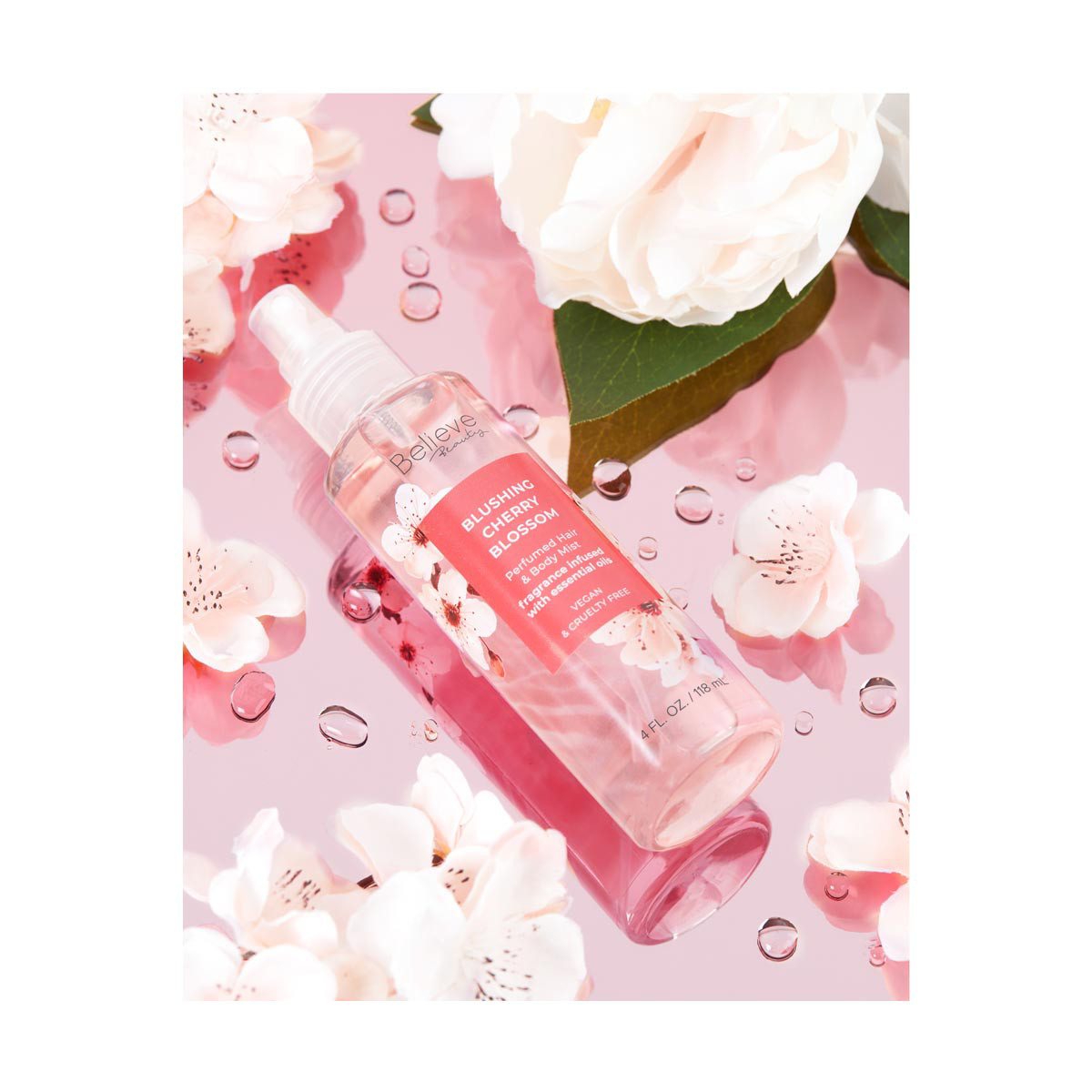 Believe Beauty Perfumed Hair & Body Mist, Blushing Cherry Blossom