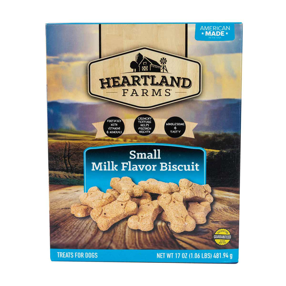 Heartland Farms Small Milk Flavor Dog Biscuits, 17 oz