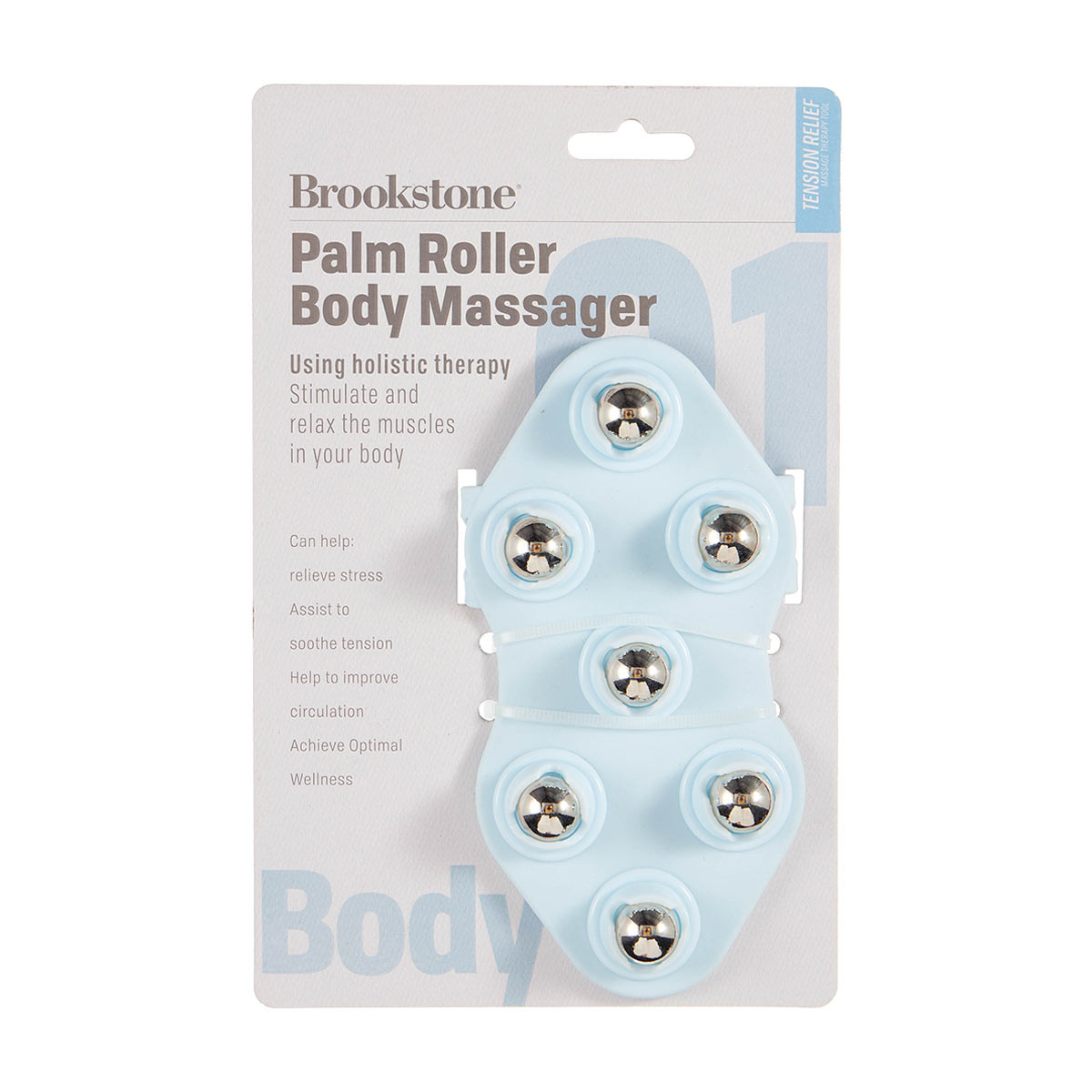 Brookstone Palm Roller Body Massager Blue