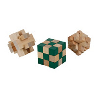 Classic Wooden Puzzles, 3 Pack