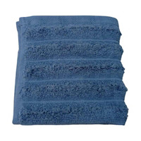 Ribbed Cotton Wash Cloth, Blue