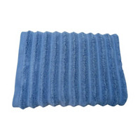Ribbed Cotton Bath Towel, Blue
