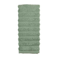 Ribbed Cotton Hand Towel, Green