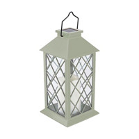 Traditional Design Plastic Solar Lantern, Beige