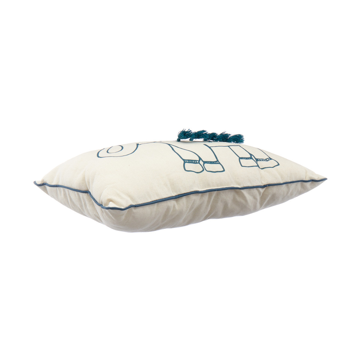 White pillow best sale with tassels