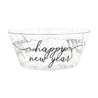 Metallic Sparkle Printed Happy New Year Serving Bowl