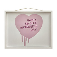 'Happy Singles Awareness Day' Framed Art