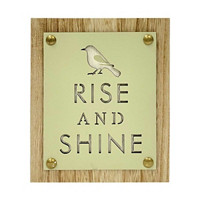 'Rise and Shine' Wall Plaque