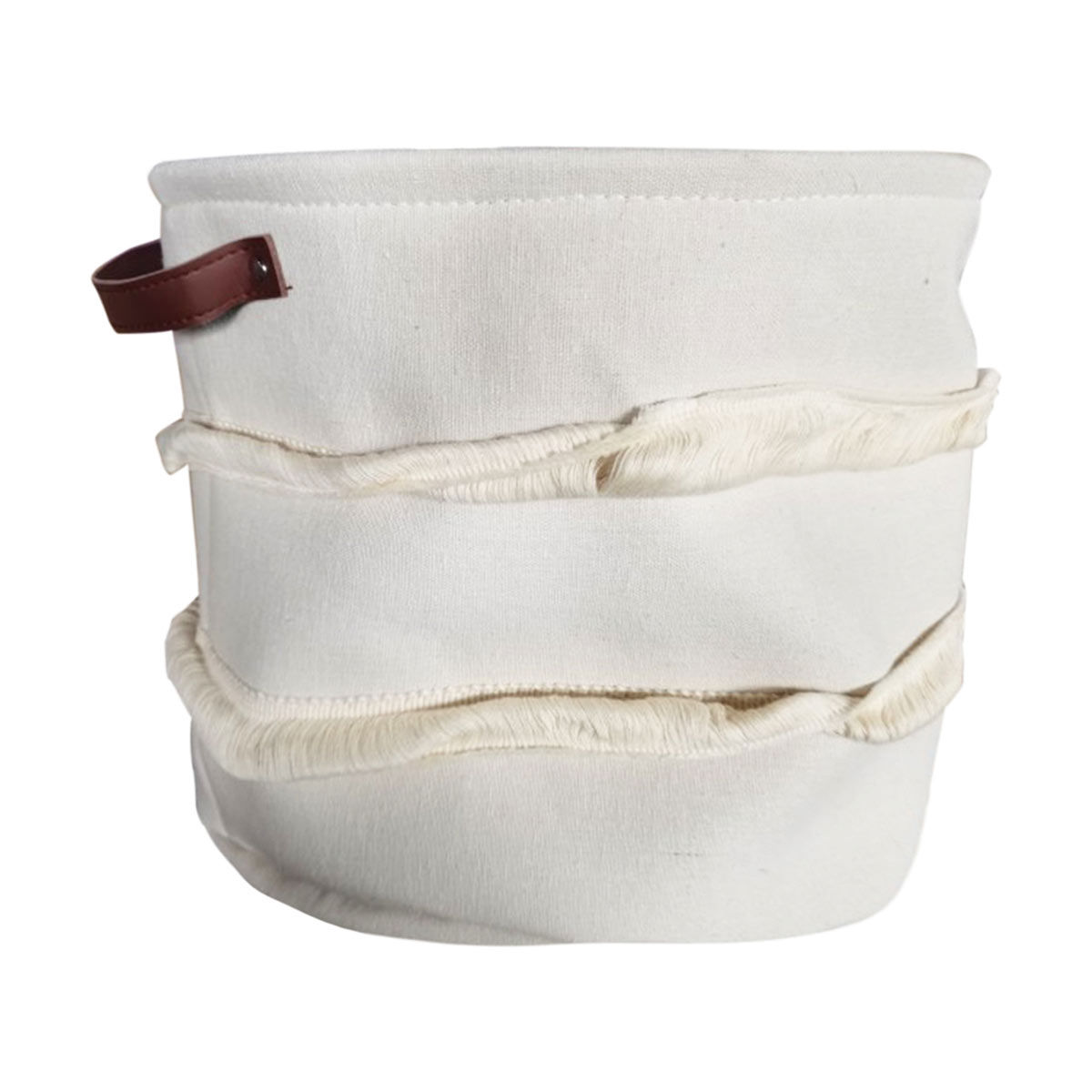 Fabric Basket with Ruffle, Round, Extra Large