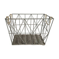 Metal Frame Wire Basket, Square, Large