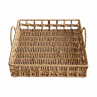 Natural Rope Woven Basket, Square, Medium