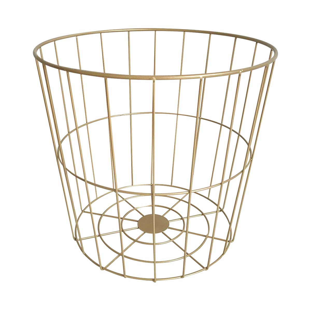 Metal Frame Wire Basket, Round, Medium