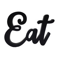 'Eat' Tabletop Sign, Black