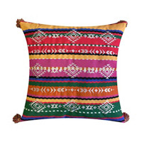 Tribal Design Printed Decorative Pillow, 18 in x 18 in