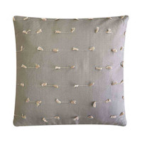 Clipped Jacquard Dash Pattern Gray Toss Pillow, 18