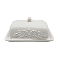 Ceramic Butter Dish, White