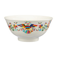 Ceramic Serving Bowl, Phoenix-inspired design, 6 in