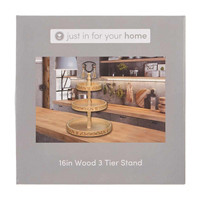 Just In For Your Home Wooden 3-Tier Stand, 16 in