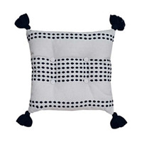 Decorative Square Woven Striped Floor Cushion, 20 in x 20 in