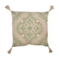 Decorative Square Medallion Floor Cushion, 20 in x 20 in
