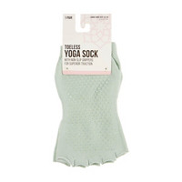 Toeless Non-Slip Grippers Yoga Socks, Sage