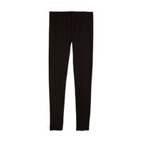 Ladies Basic Black Full-Length Leggings