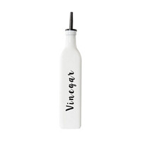 Glass Vinegar Dispenser Bottle, White