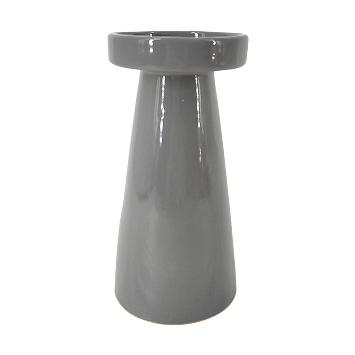 Glazed Ceramic Taper Candle Holder, Large