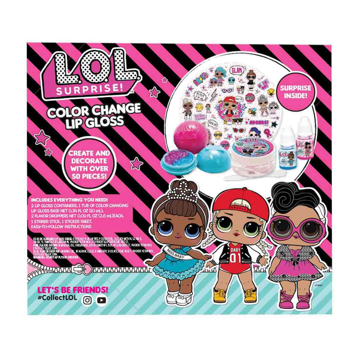 L.O.L. Surprise Color Change Lip Gloss Kit