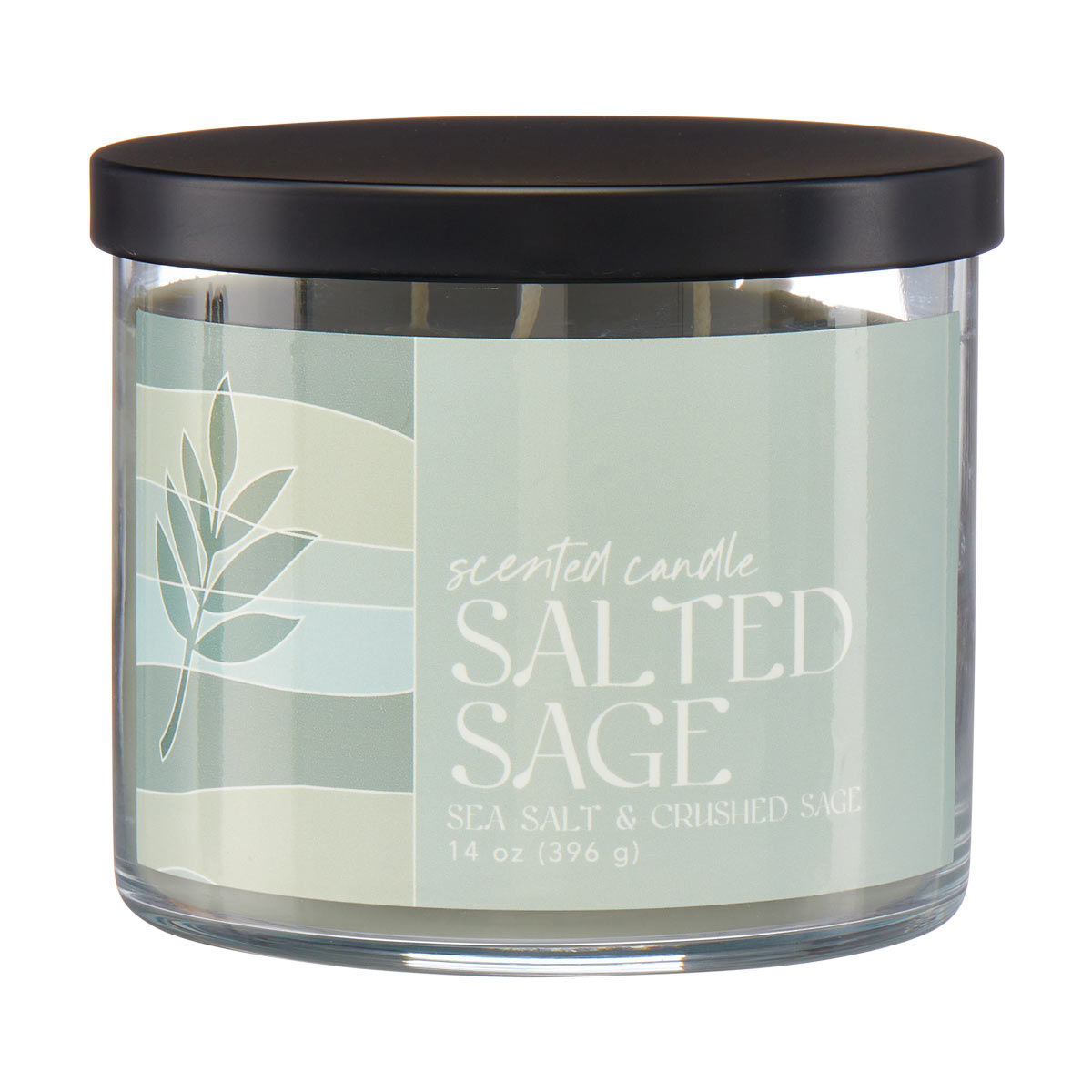 Salted Sage Sea Salt & Crushed Sage Scented Candle, 14 oz