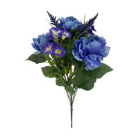 Mixed Flowers Bush, Blue