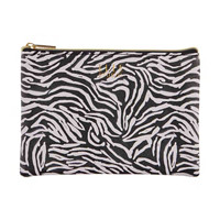 Elle Studio Zebra Striped Makeup Bag