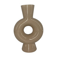 Decorative Donut Shaped Ceramic Circle Vase